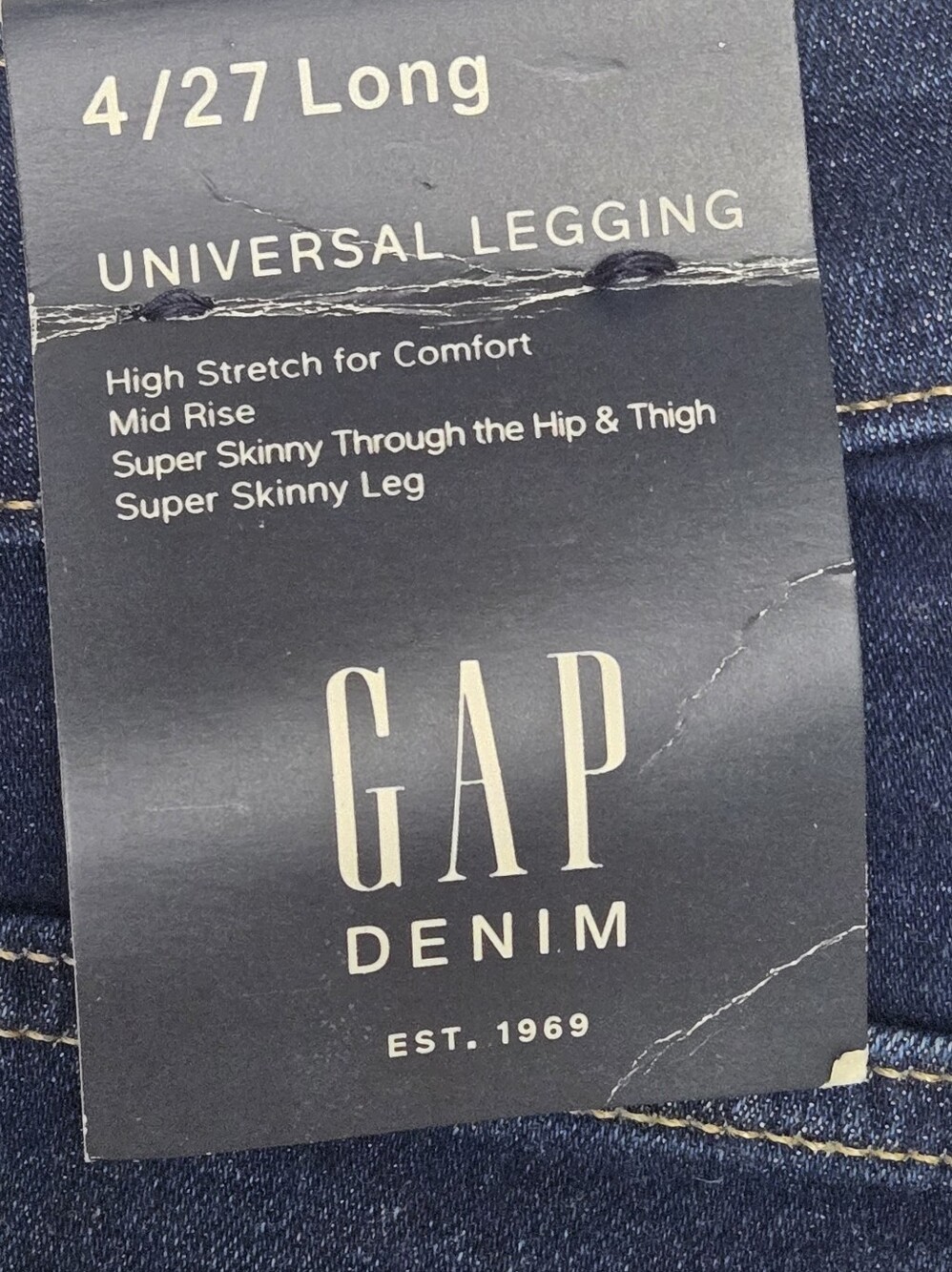 NWT Gap Denim Mide Rise Jeans Blue Women's Size 4 - Picture 9 of 10